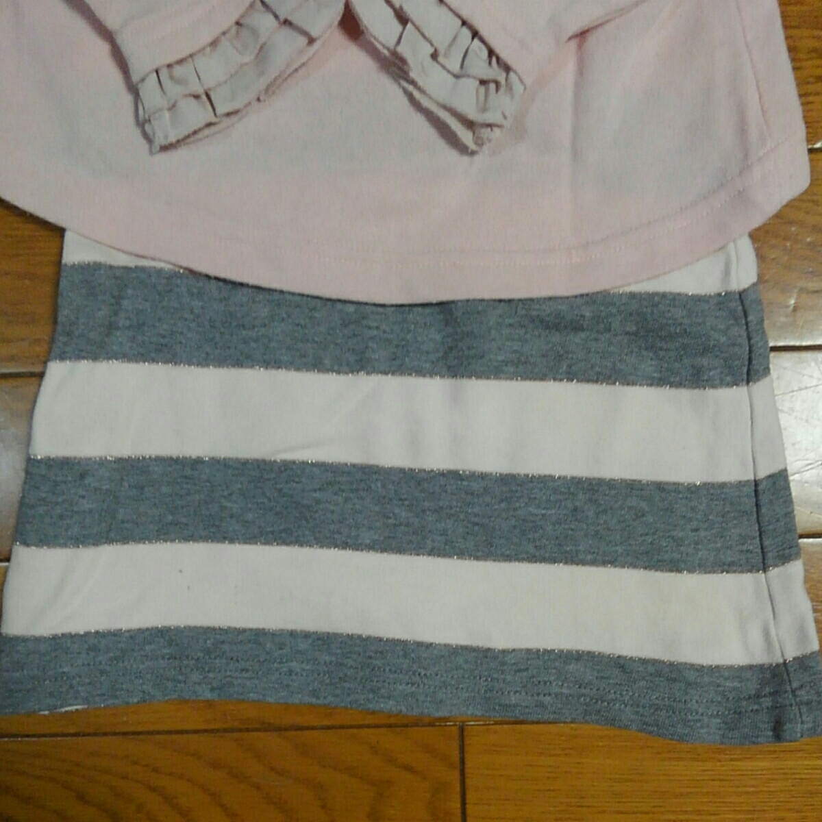  Jill Stuart JILLSTUART One-piece 90... pink border pattern ribbon attaching ( removed possible ) used 2 pieces set ⑧