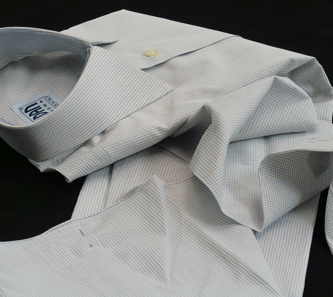 イタリアシャツ DANROMAワ普通衿 DOVER_F_16_48 140番手双糸の調べ♬ ～ 品質の良さが男の色気を惹きたてます XL 43-94