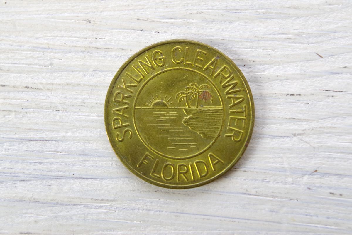 アメリカ■フロリダ州 ブリッジトークン 橋の代用貨幣■シンプルで可愛いデザイン■世界の珍しいヴィンテージコインコレクション 古銭収集_画像1