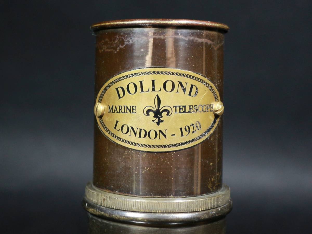 * античный . море телескоп *DOLLOND LONDON*1920*MARINE TELESCPE* дерево с ящиком *aa339