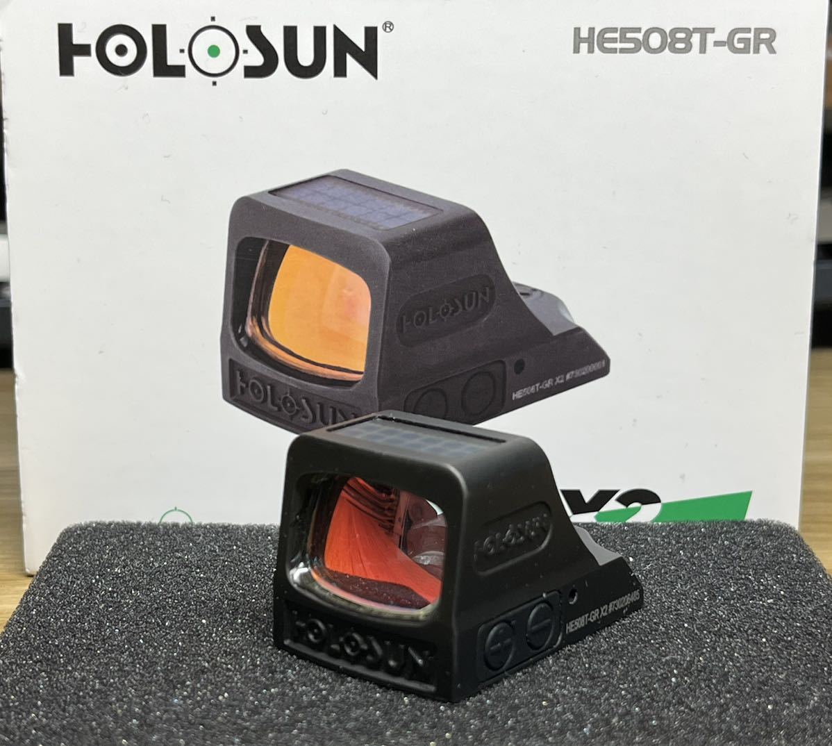 HOLOSUN 実物 HE508T-GR X2 レフレックスサイト ドットサイト グリーン
