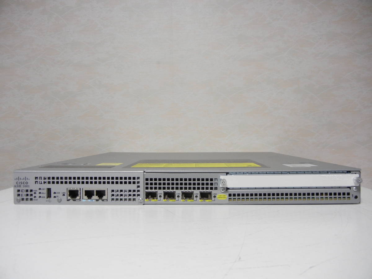 ★中古 Cisco ASR1000シリーズ アグリゲーション サービスルータ（ASR1001）ipbaseライセンス 電源二重 初期化