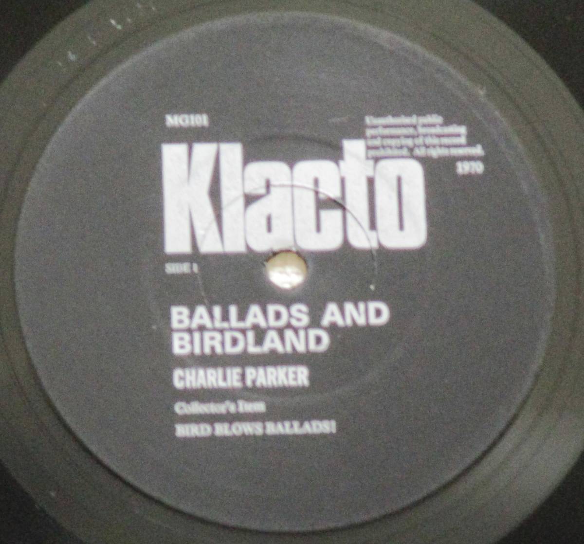 Charlie Parker ＂ Ballads and Birdland ” 　英国製30㎝LP _画像5