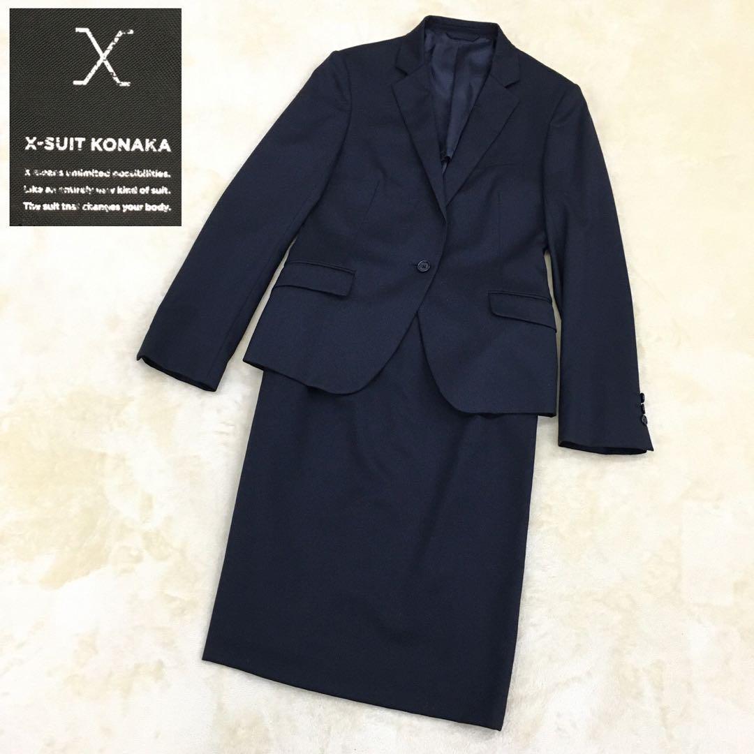 konakaX костюм черный формальный женский костюм верх и низ жакет юбка необшитый на спине чистый новый шерсть размер 11 номер /9 номер 