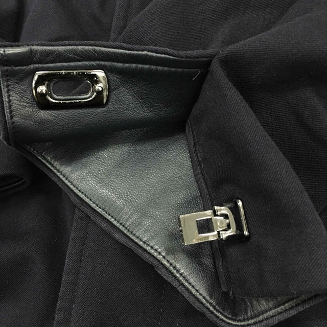RALPH LAUREN ラルフローレン ステンカラーコート ロングコート コットン ストレッチ メタルボタン ロック 袖口 衿 羊革 レディース L 紺色