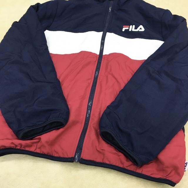 FIRA filler sport wear top and bottom setup Wind breaker snowsuit lining fleece jumper pants child Kids size 160 navy blue color 