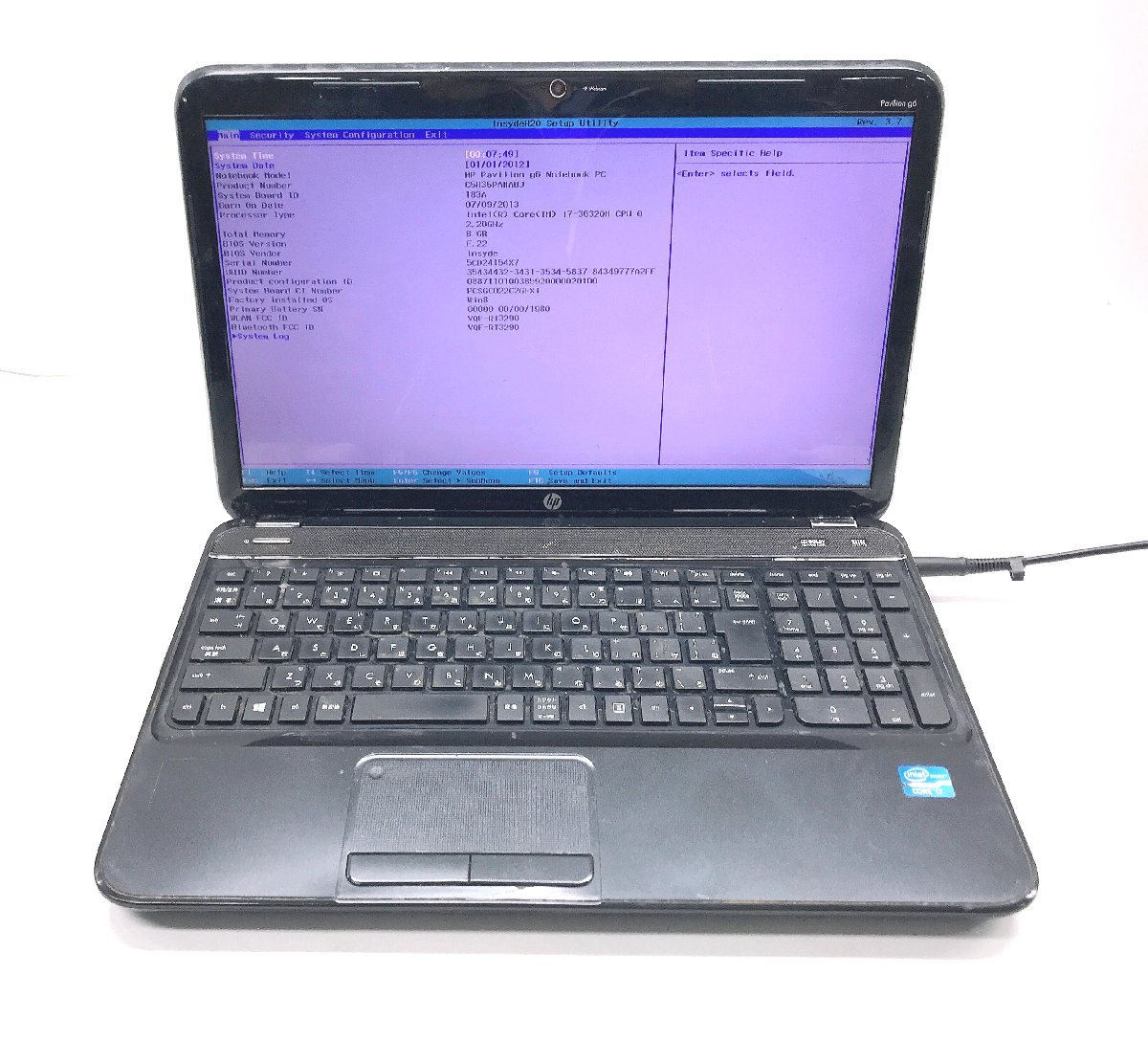 NT: HP Pavilion g6 Core i7-3632QM 2.20GHz/メモリ：8GB/ 無線/ブルーレイ/ノートパソコン_画像1