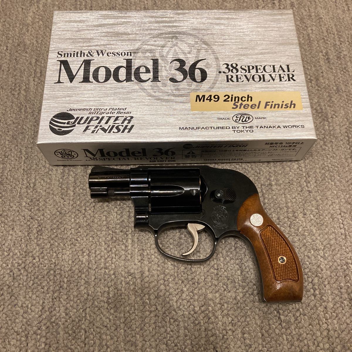 タナカワークス S&W Smith&Wesson スミス&ウェッソン M49 ボディガード スチールジュピターフィニッシュ ガスリボルバー_画像1