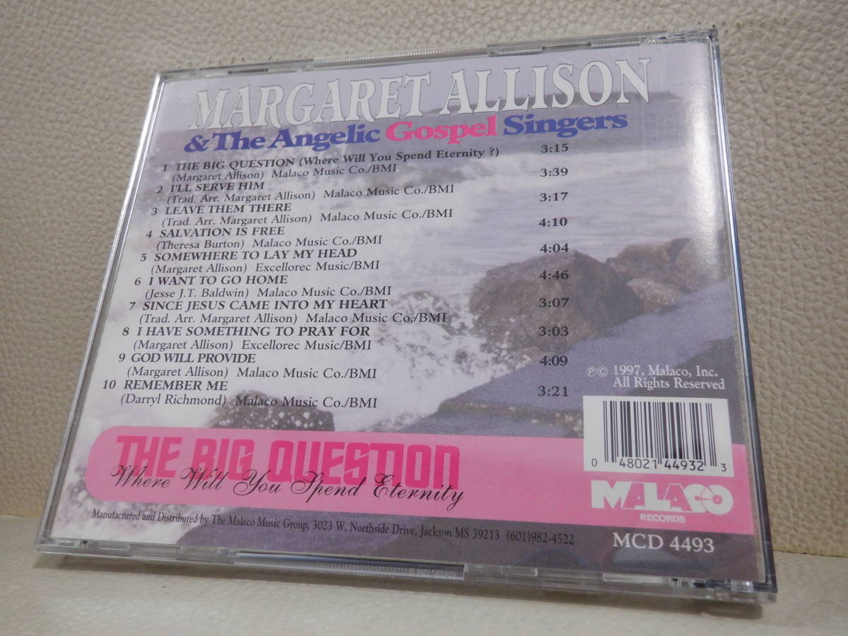 [CD] MARGARET ALLISON & THE ANGELIC GOSPEL SINGERS / THE BIG QUESTION (WHERE WILL YOU SPEND ETERNITY))_画像2