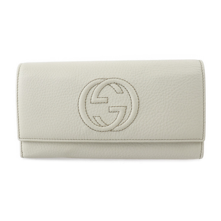 NEW得価 美品 レザー 黒 256348 D6nJh-m64491612705 グッチ 二つ折り長