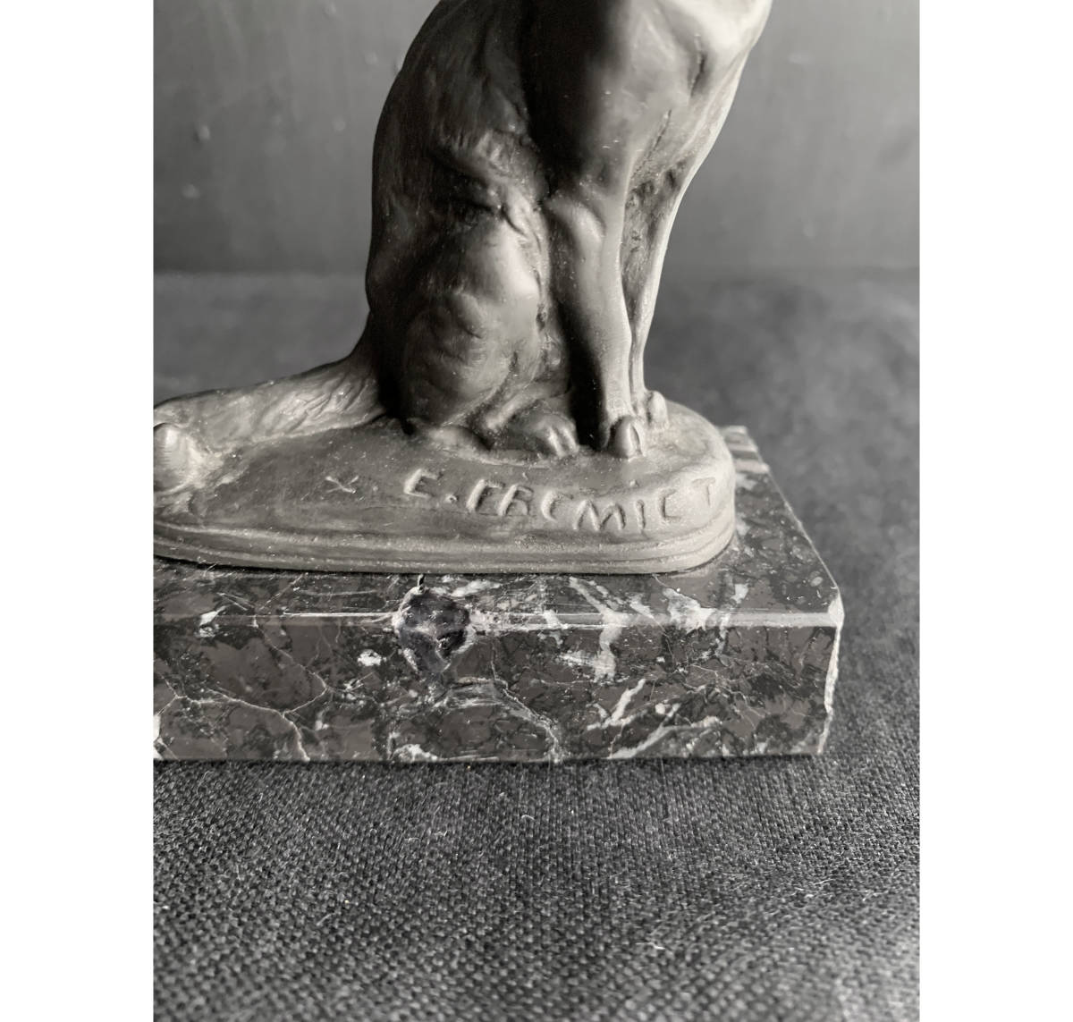 フランス 19世紀 Emmanuel Frmiet 黒猫 猫 石膏像 ルーブル フランス 19世紀 Emmanuel Frmiet 黒猫 猫 石膏像 ルーブル