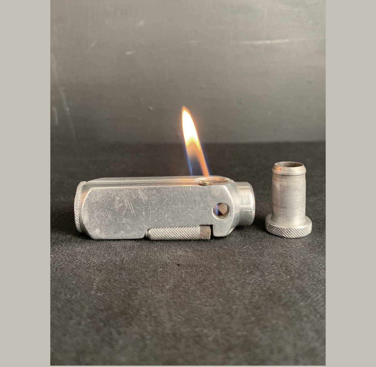 稀少 フランス 1930s FLAMBEAU FLAMIDOR パイプ オイル ライター トーチ 煙草 喫煙具 葉巻 焚き火 インダストリアル 骨董 アンティーク