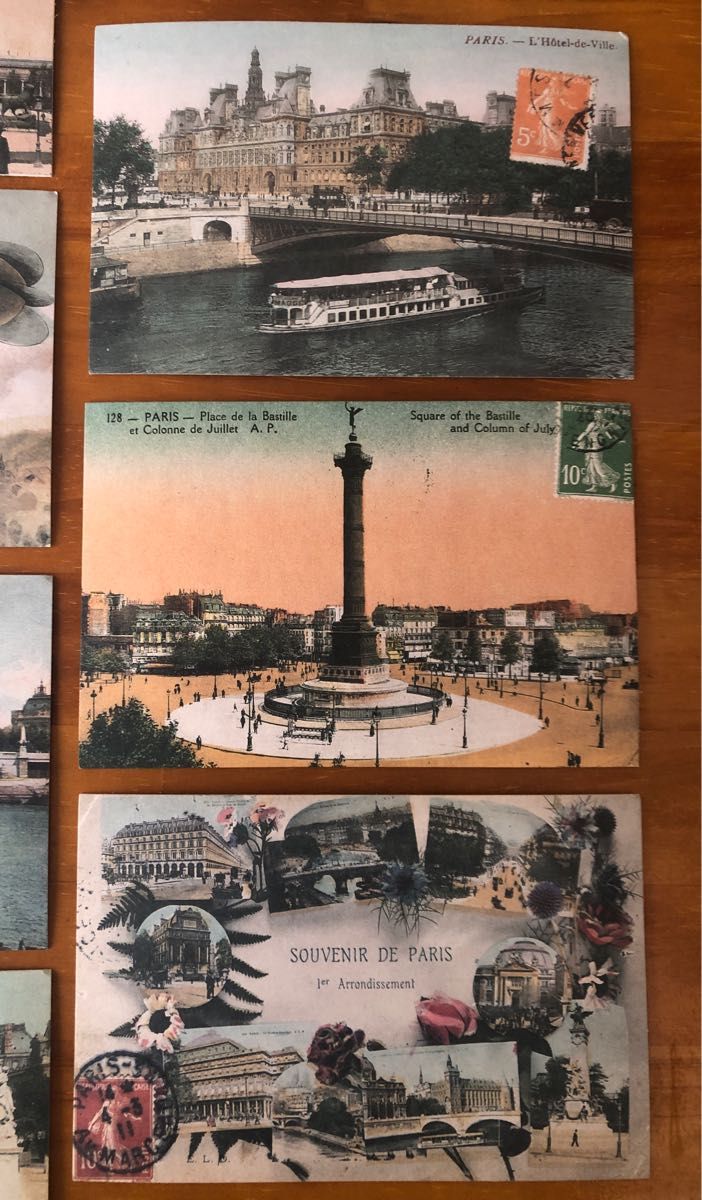 フランス　パリ　レトロ　ポストカード　11枚　メモ帳　セット