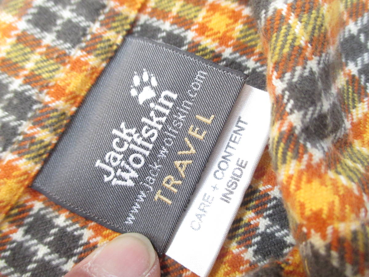 [ Jack Wolfskin ] big size!* check pattern flannel shirt India made *XXL