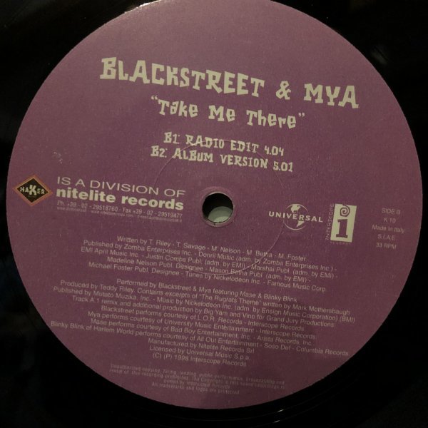 Blackstreet & Mya Featuring Ma$e* & Blinky Blink /Take Me There_画像2