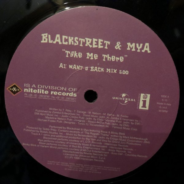 Blackstreet & Mya Featuring Ma$e* & Blinky Blink /Take Me There_画像3