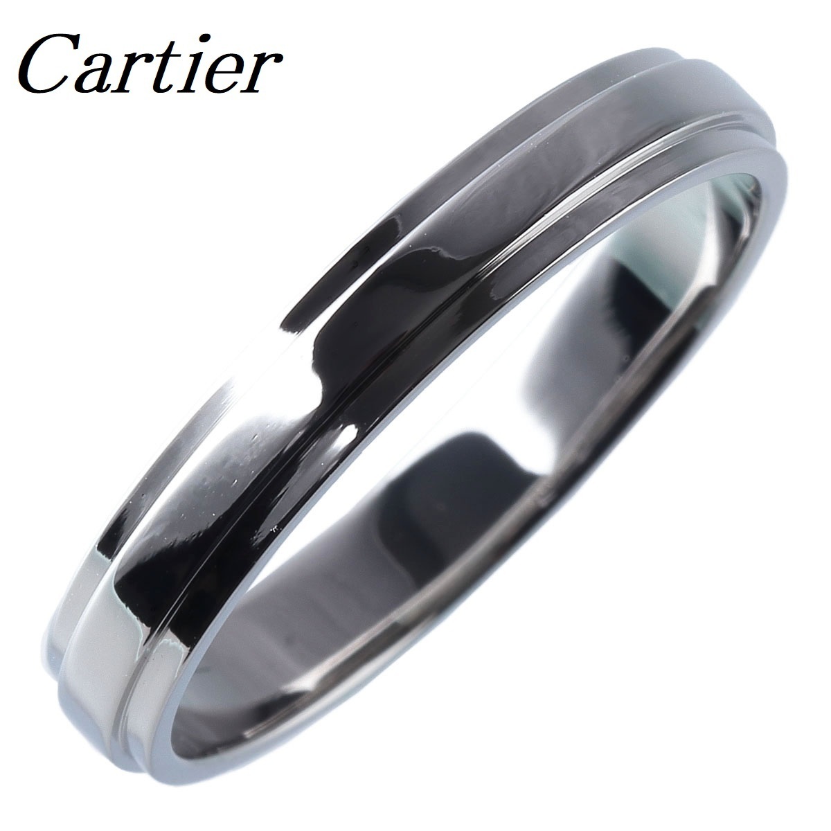 新品仕上げ済】カルティエ ダムール ウェディング リング #58 幅3.5mm ...