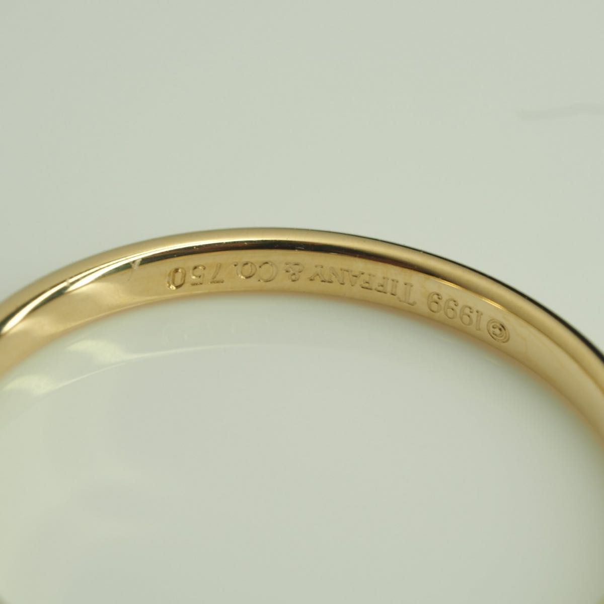 TIFFANY&Co. ティファニー K18YGプレーンリング 750 17号