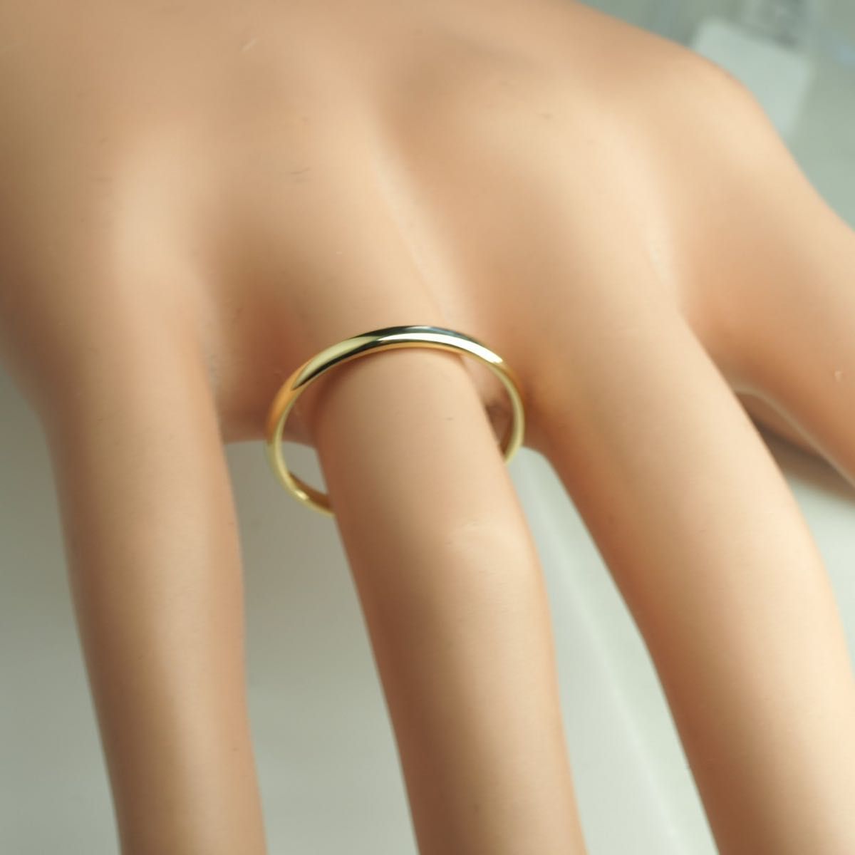 TIFFANY&Co. ティファニー K18YGプレーンリング 750 17号