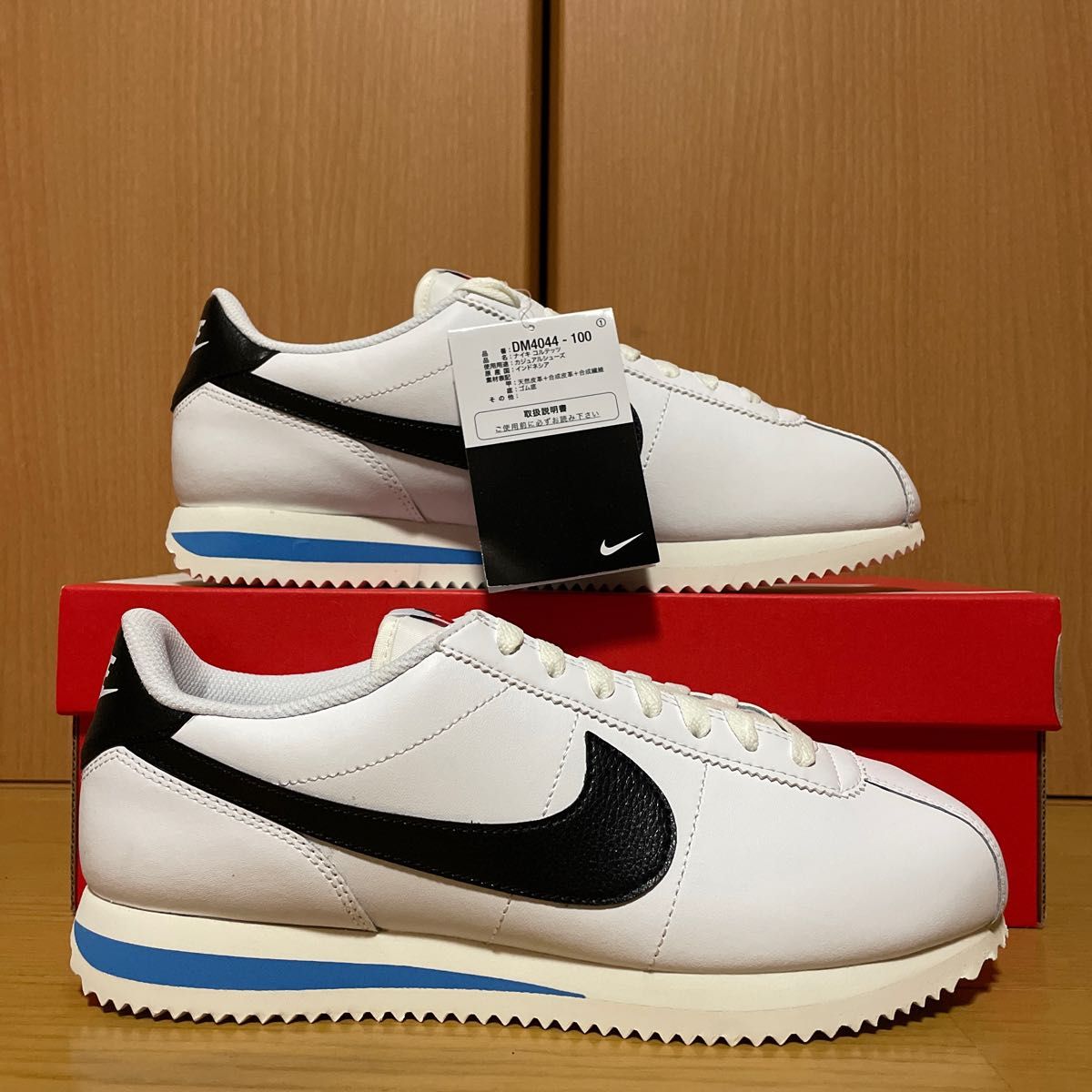 新品 レザー NIKE CORTEZ White and Black 26cm