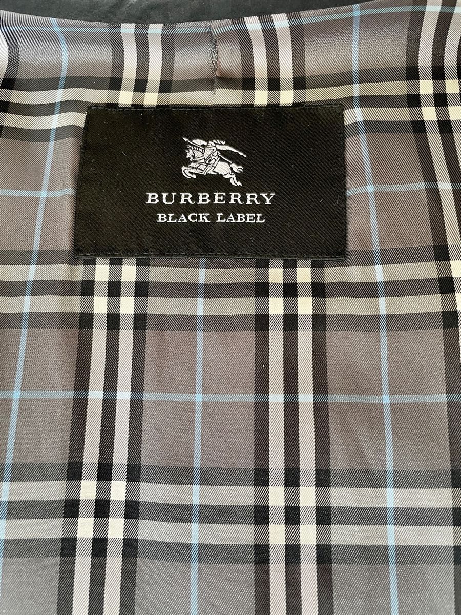 BURBERRY バーバリー ステンカラーコート　BLACKLABEL　レア　黒　LLサイズ　シック　高級感　ビジネス