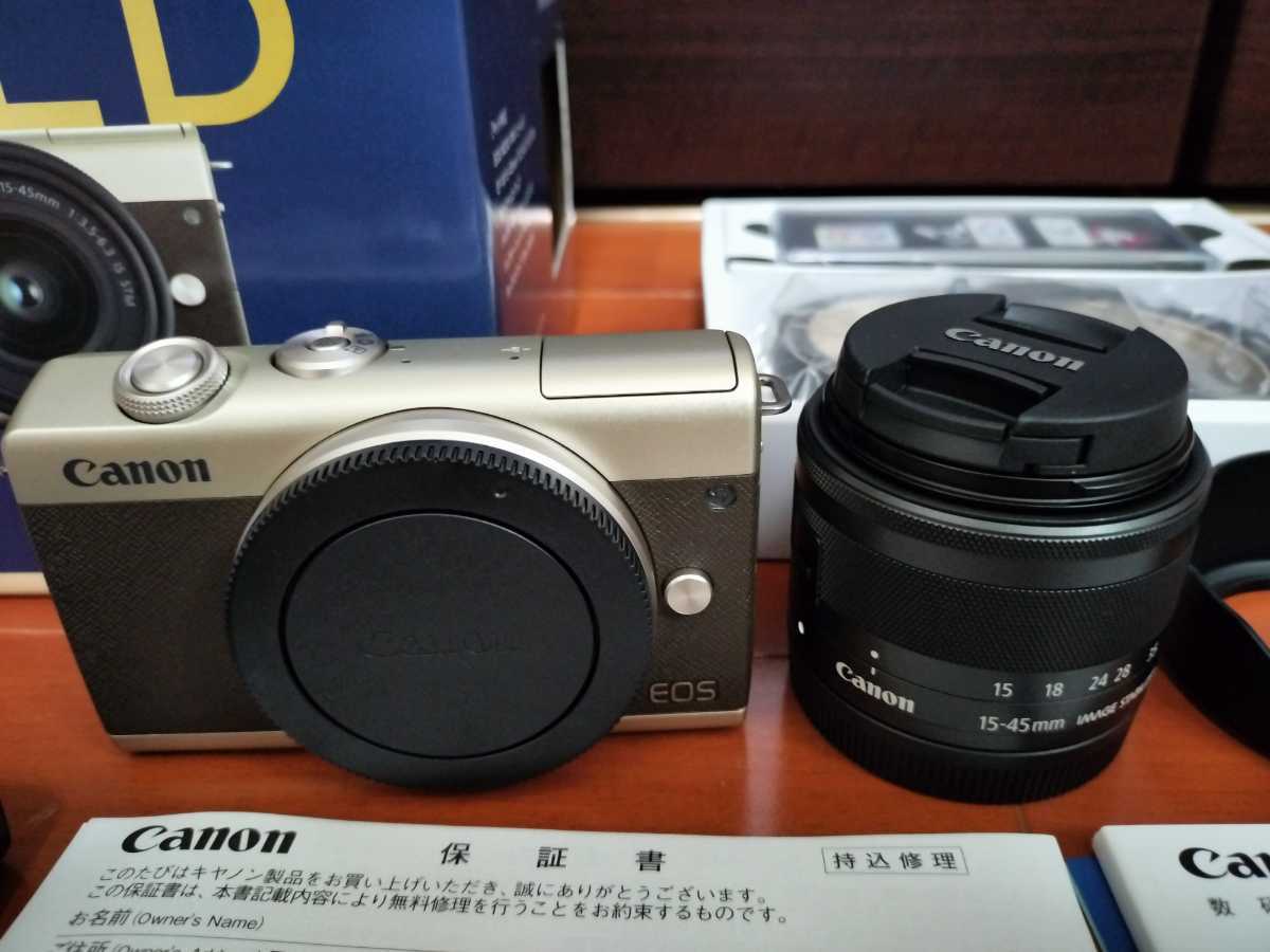 Canon EOS M200リミテッドゴールドキット EF-M キヤノン 美品 保証書9