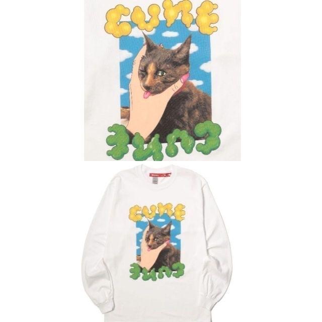 スーパーセール期間限定 XL Tシャツ ロング ロンT の目がうさぎ 猫 キューン cune 新品 送料無料 ねこ 白 ネコ XLサイズ以上
