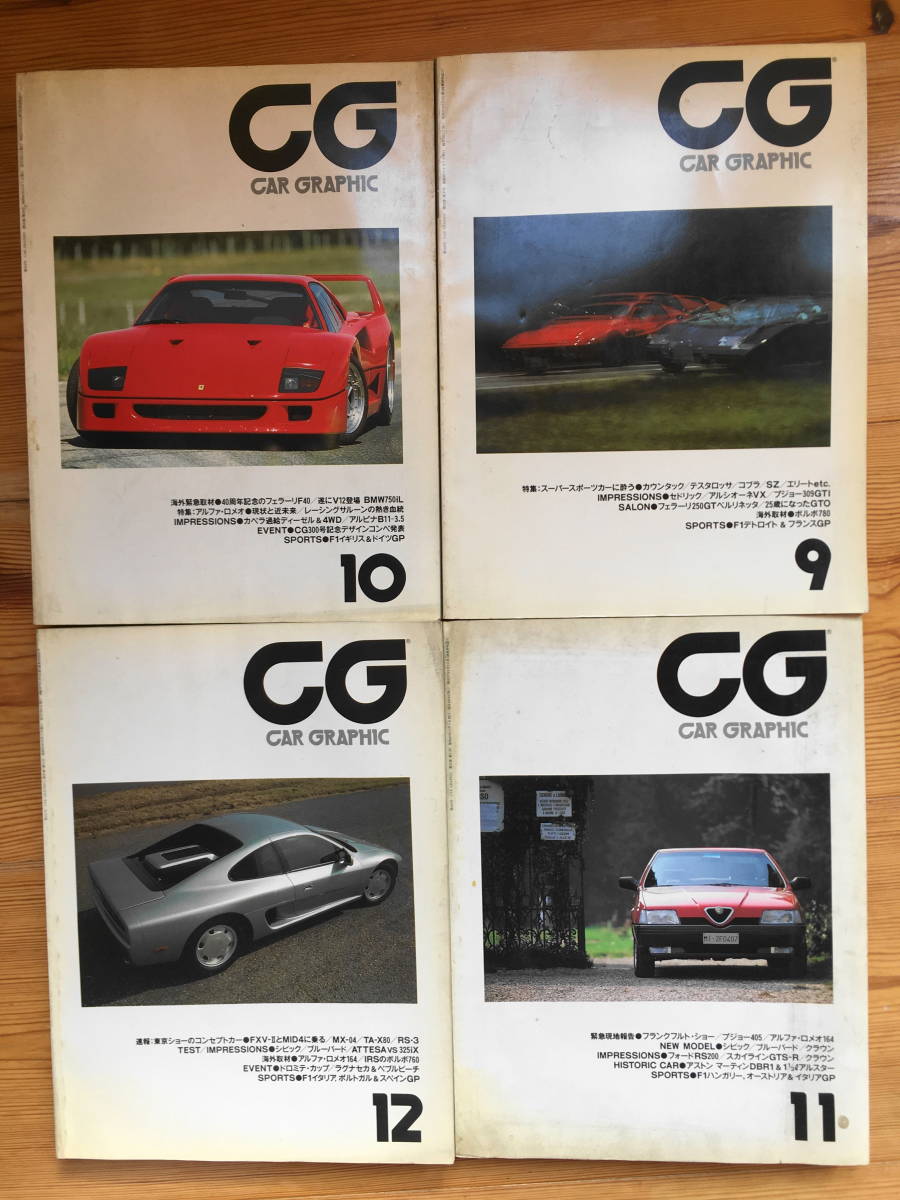 ＣＧ カーグラフィック 1987年 12冊 二玄社 INDEX ジャガー XJ6 ポルシェ 日産 Be-1 アルピーヌ BMW フェラーリ F40 アルファロメオ 164の画像4