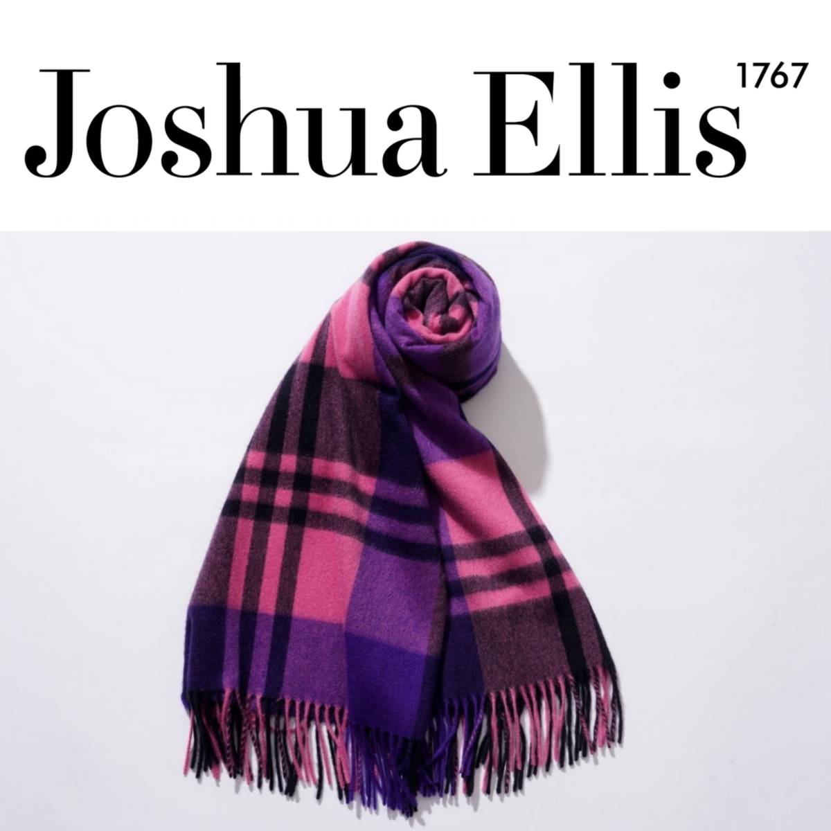 新品 Joshua Ellis ジョシュアエリス カシミアストール タグ付送料込-