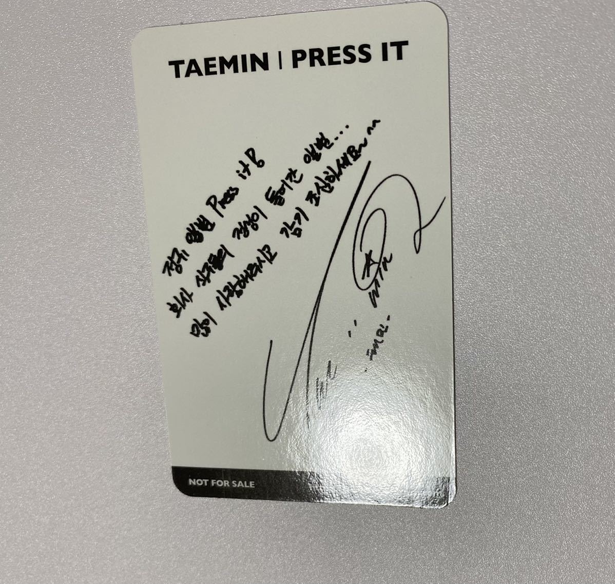 SHINee テミン PRESS IT トレカ TAEMIN Photocard_画像5