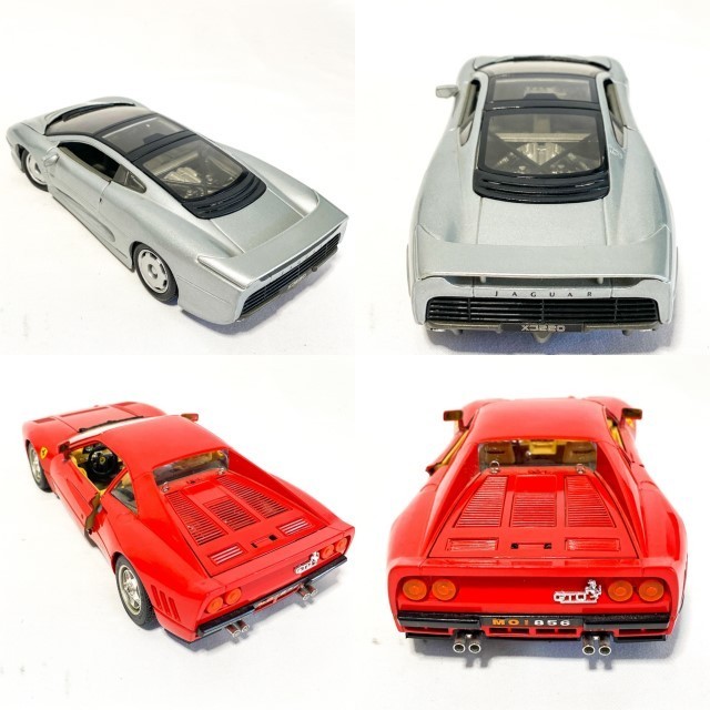 【ミニカー 6台まとめ】Maisto PORSCHE 911 + JAGUAR XJ220 + Ferrari 348ts + burago GTO + majorette AC COBRA 427 ダイキャスト製 F647_画像8