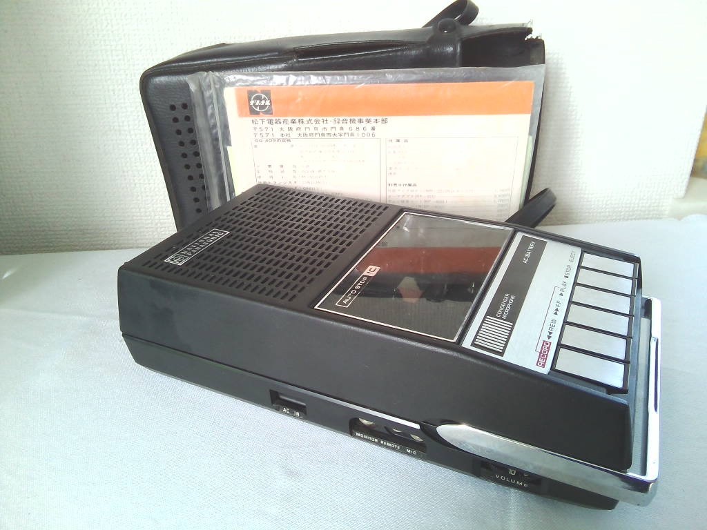 昭和レトロ★National　松下電器 RQ-409　テープレコーダー　1971年発売／ケース・取説付き ★ジャンク