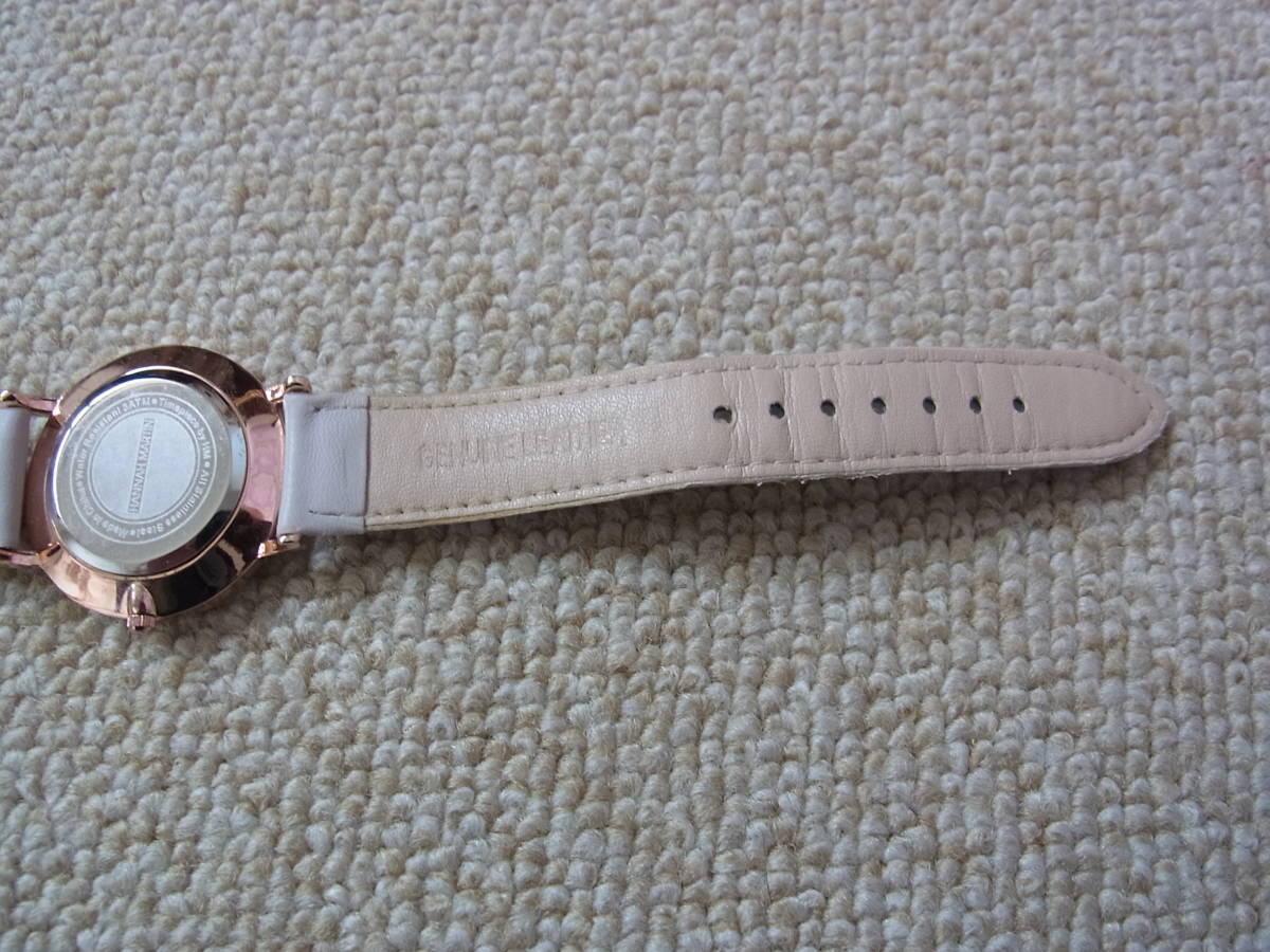 HANNAH MARTIN　シンプルデザイン腕時計（ホワイト）_画像5