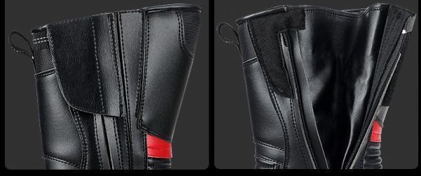 SALE！完全防水 ツーリングブーツ メンズ オフロード レーシング 革 皮 バイク用靴ライディングシューズ モトクロス 黒 41サイズ：255mmの画像6