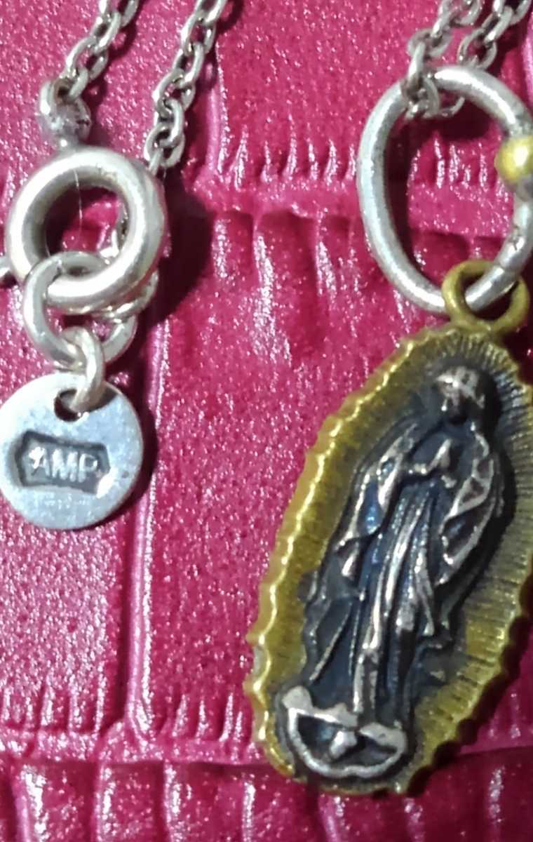 銀925＋真鍮 聖母マリア グアダルーペの聖母 amp Japan アンプジャパン ペンダント ネックレス アクセサリー SILVER 925 シルバー メダイ