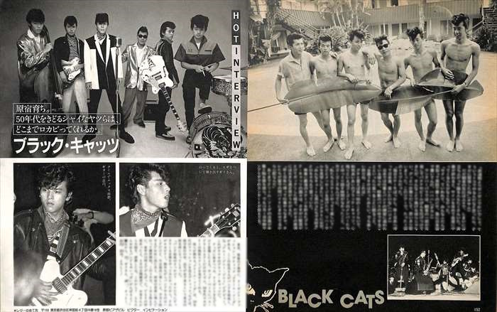 BLACK CATS black Cat's tsu scraps 30P * valuable! page lack none! inspection cream soda rockabilly 