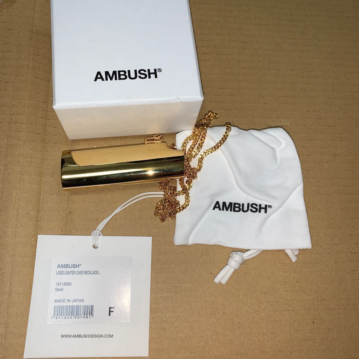 未使用品 AMBUSH ライター ケース ネックレス コムドットの 未使用品 AMBUSH ライター ケース ネックレス コムドットの
