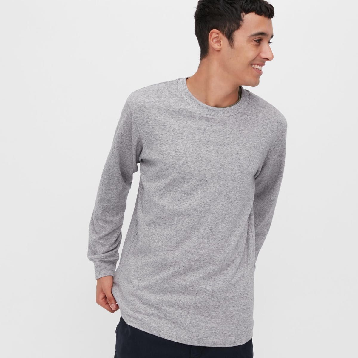 ユニクロ UNIQLO ソフトタッチクルーネックT グレー Tシャツ ユニクロ UNIQLO ソフトタッチクルーネックT グレー Tシャツ