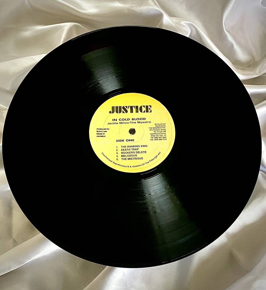 ★Jackie Mittoo / In Cold Blood●ジャマイカ盤　イエローラベル(Justice BSMT 0010) Discogs未登録盤　ジャッキー・ミットゥ_画像2