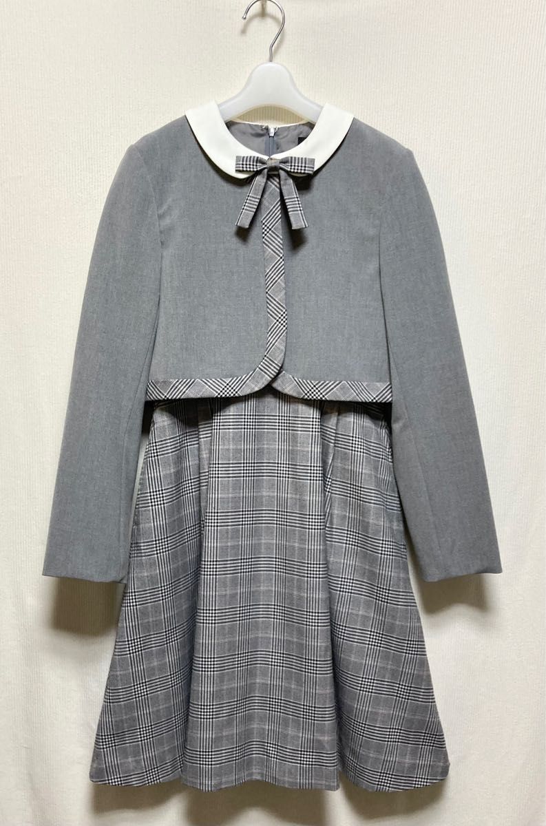 ポンポネット ジュニア 女の子 卒服 L/160 セレモニー ボレロ ワンピース アンサンブル スーツ セット 卒業式 入学式