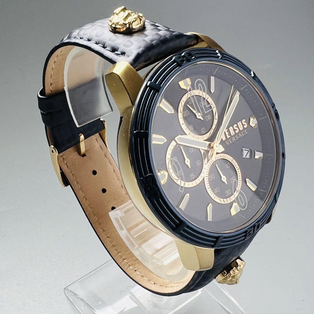 腕時計 新品 ヴェルサス ヴェルサーチ メンズ ダークブルー系 ゴールド