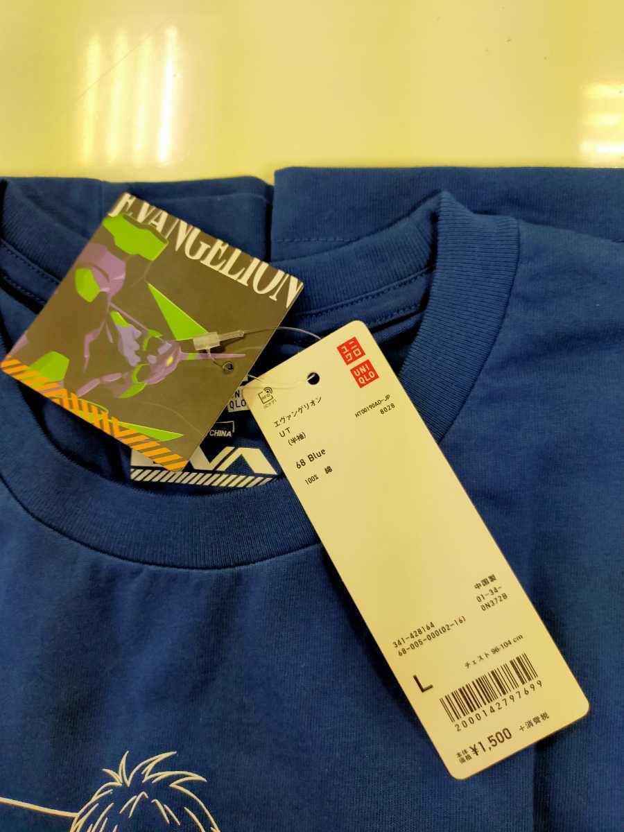 新品 UNIQLO UT エヴァンゲリオン 半袖Tシャツ Lサイズ ネイビー_画像6