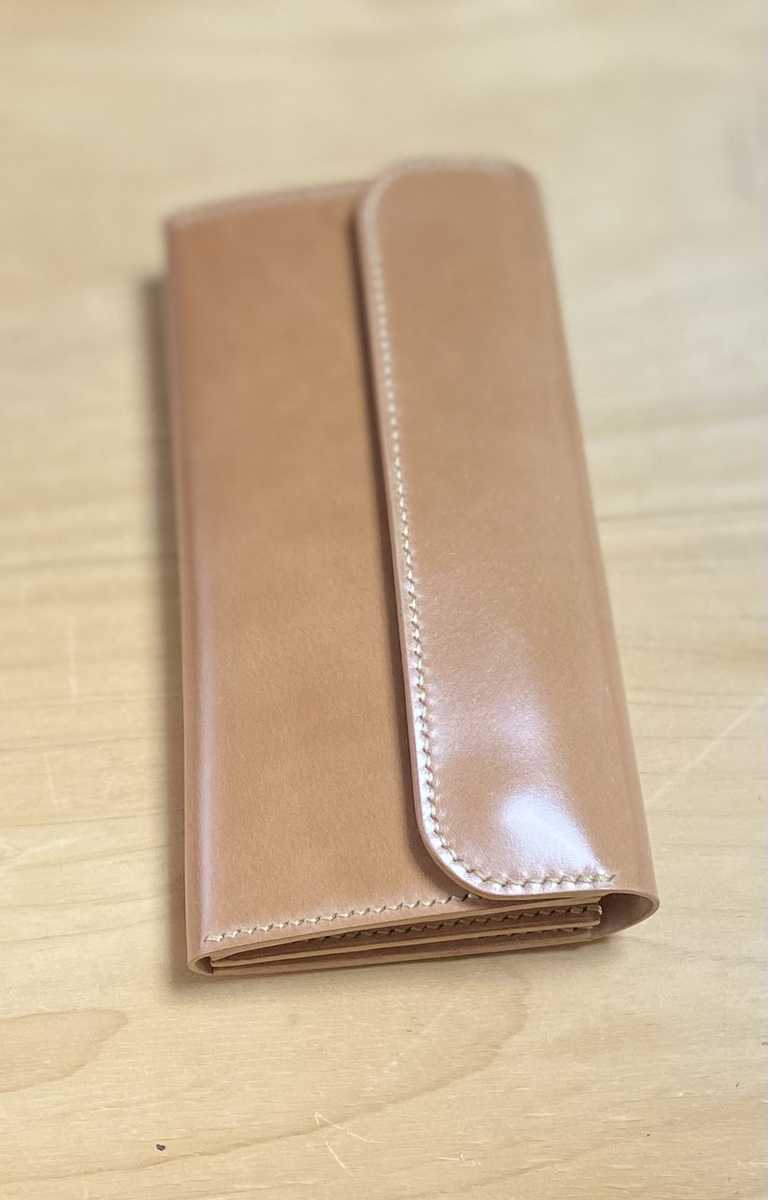送料無料】コードバン ロングウォレット レーデルオガワ ナチュラル