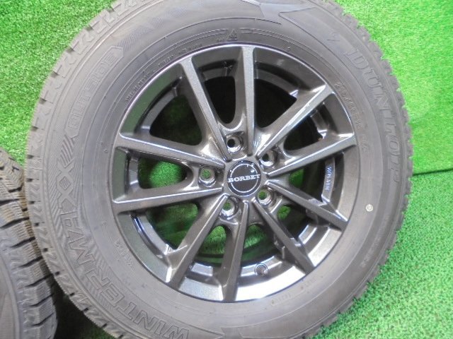 5EF123AB13) 送料無料 215/65R15 ウィンターマックス WM02 スタッドレスタイヤ+美品 BORBET 15インチホイール4本セット 2018年製_画像6