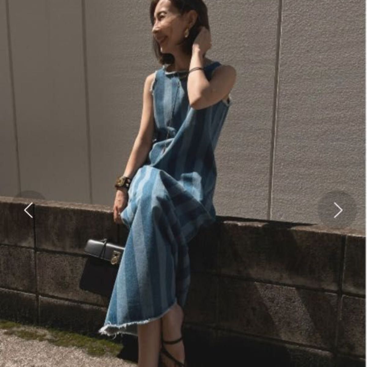 STRIPE DAMAGE DENIM DRESS 【年中無休】 3220円引き wulift.com