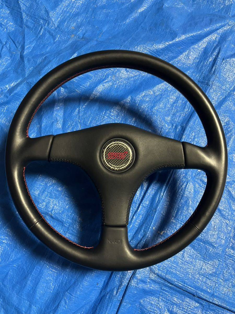 スバル 純正 NARDI ナルディ レザー ステアリング ハンドル GC8