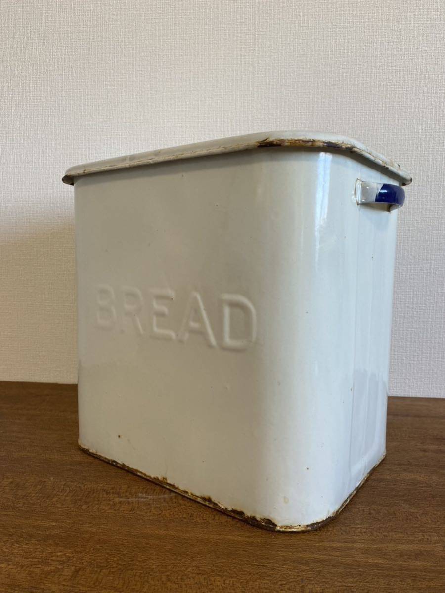 アンティーク ホーロー　ブレッド缶　イギリス / キャニスター　保存容器　bread ヴィンテージ　レア_画像2