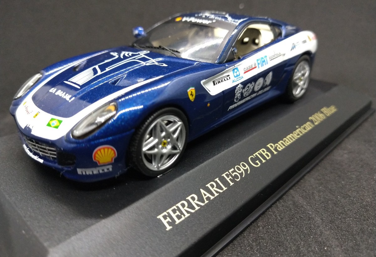 ジャンク品 イクソ 1/43 フェラーリ F599 GTB パンアメリカン 2006 ブルー（ixo Ferrari F599 GTB Panamerican 2006 Blue）_画像3