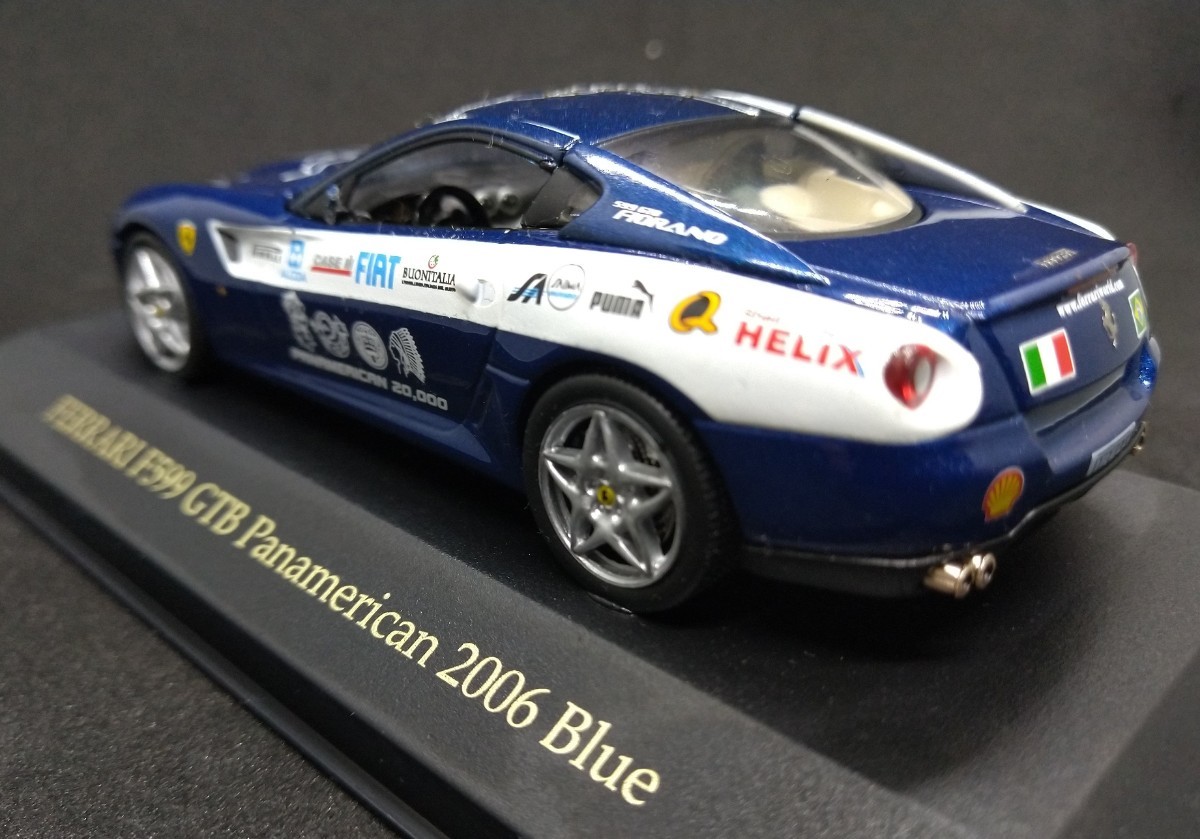 ジャンク品 イクソ 1/43 フェラーリ F599 GTB パンアメリカン 2006 ブルー（ixo Ferrari F599 GTB Panamerican 2006 Blue）_画像4