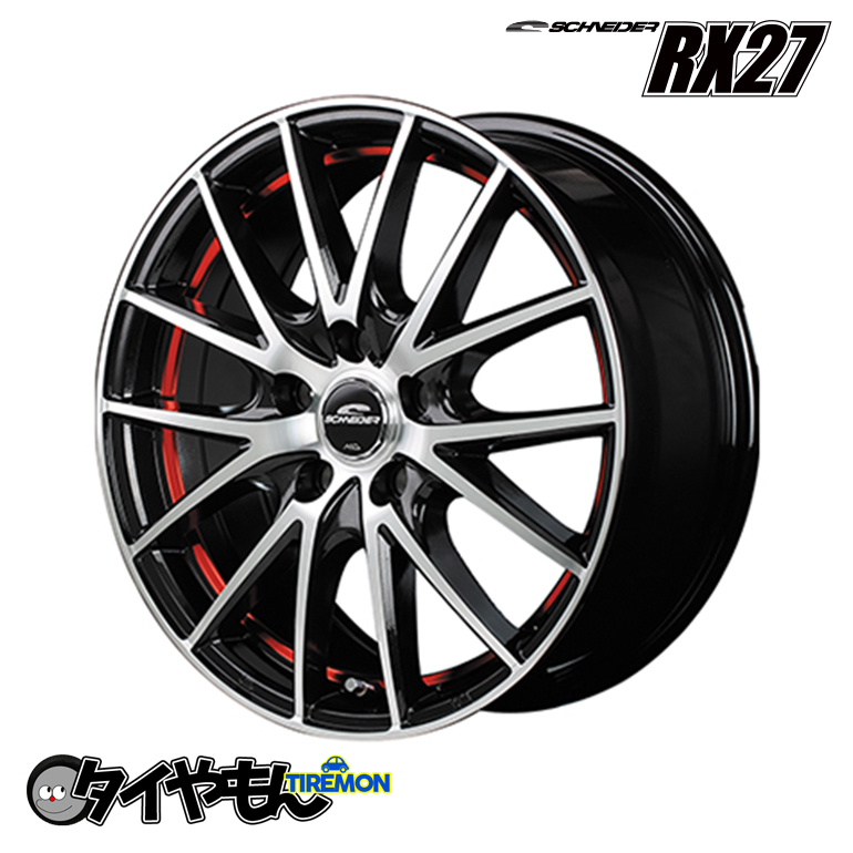 マルカ MID WHEELS SCHNEDER シュナイダー RX27 12インチ 4H100 4J +42 4本セット ホイール レッドクリア_画像1